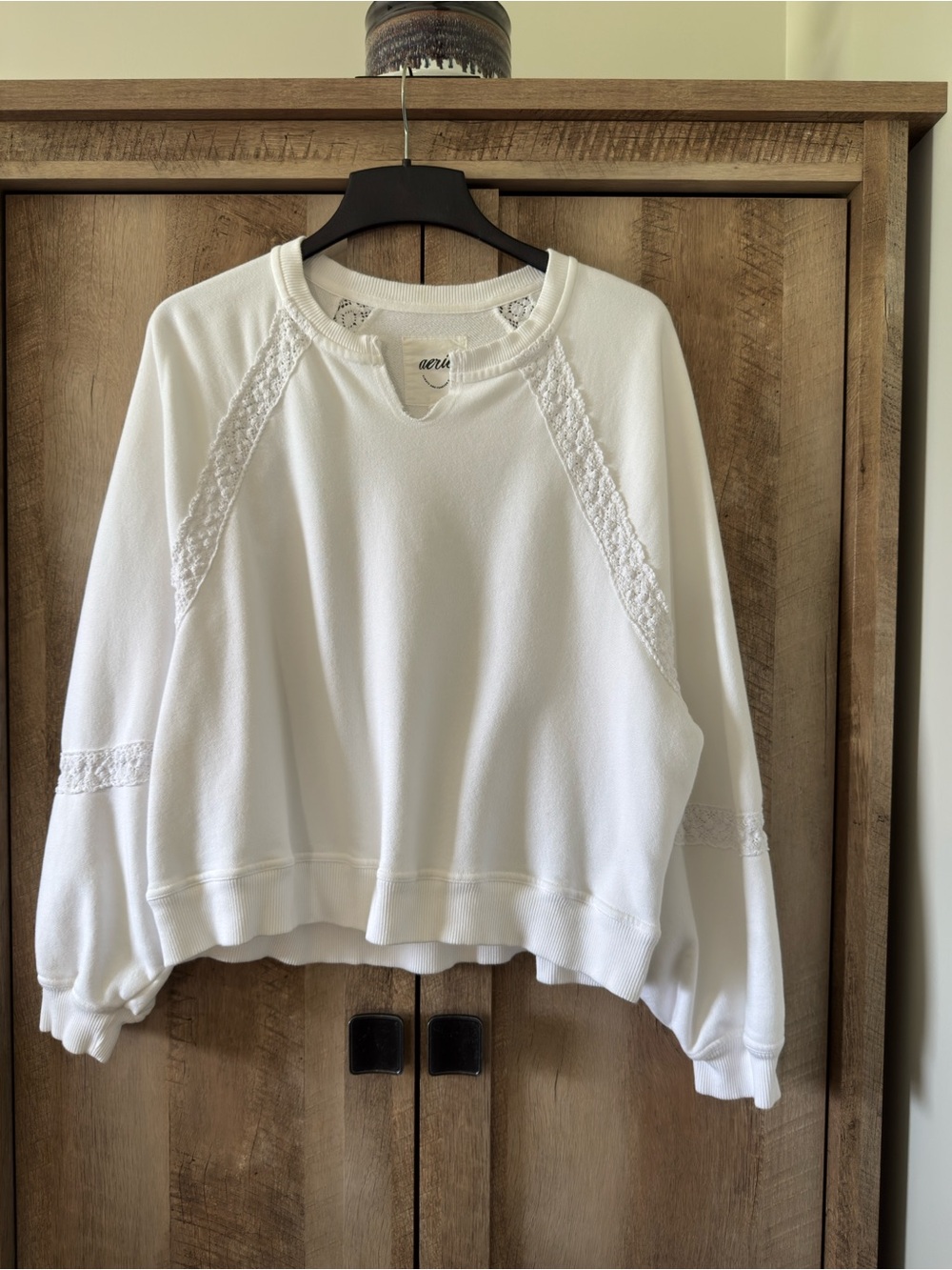 Aerie Hey Crochet Swestshirt